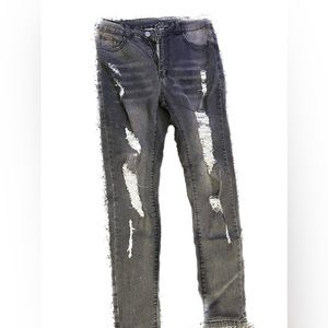 Black ripped skinny jeans